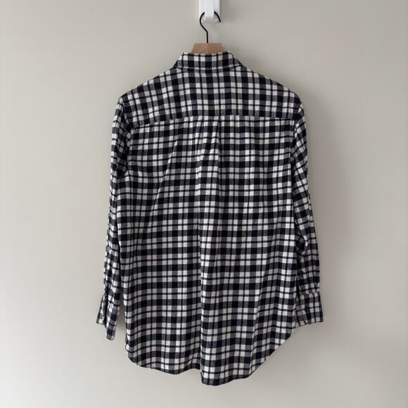 Madewell 100% Cotton Plaid Flannel Shirt Button Down Collar Long Sleeve Fall M - Picture 2 of 9